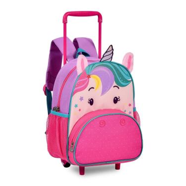 Imagem de Mochila Infantil Rodas Clio Pets Escolar Unicórnio Meninas