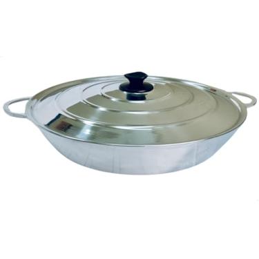 Imagem de Paellera/Paejeira Profissional de Alumínio Fundido N°45 Com Tampa - Jalice Alumínios