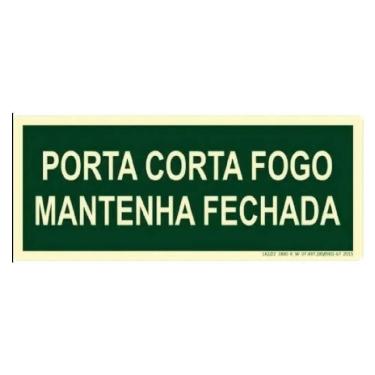 Imagem de Placa M3 Porta Corta Fogo Matenha Fechada