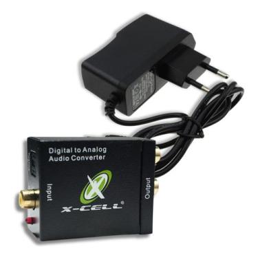 Imagem de Conversor Optico Para Rca Adaptador de Audio Digital Analogico - X-CEL