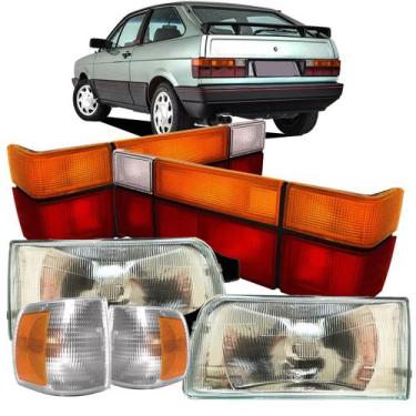 Imagem de Par Farol Gol Quadrado + Lanternas Âmbar + Piscas 91 92 93 94 95  - CR