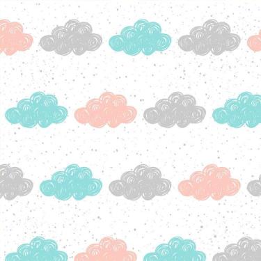 Imagem de Papel De Parede Para Sala E Quarto Infantil Autocolante Com Nuvens Col