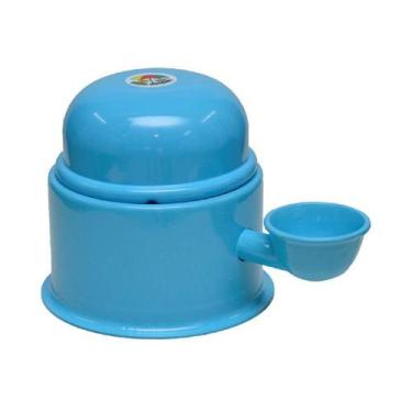 Imagem de Bebedouro Vida Mansa Alumínio para Cães e Gatos Azul Bebê - 700ml