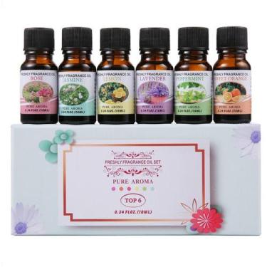 Imagem de Óleo essencial de flor e fruta, 6 peças, 10ml, para difusor, óleo de a
