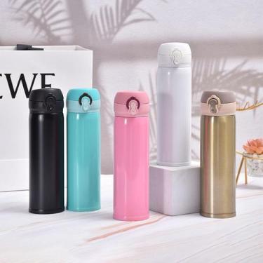 Imagem de Garrafa Térmica de Inox 500ml com Tampa - SUPER TERMICA, DOURADA