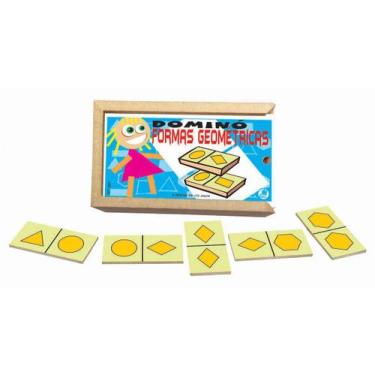 Imagem de Jogo de Dominó Infantil Formas Geométricas - Simque