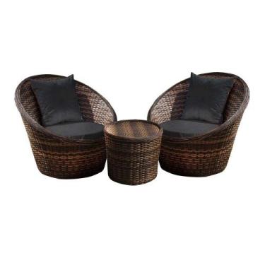 Imagem de Conjunto de Poltronas Fibra Sintética Buenos Aires - 2 Poltronas + 1 M