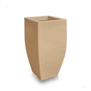 Imagem de Vaso De Planta Alto Decorativo De Polietileno 75X40 Areia - Foster Pla