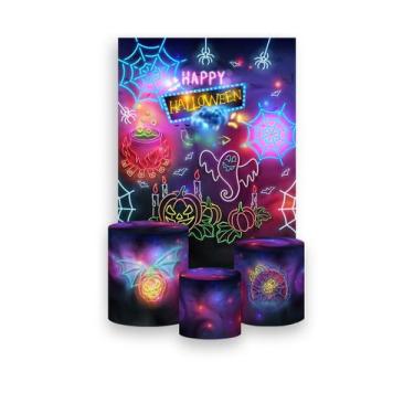 Imagem de Painel De Festa Vertical 1,50 x 2,20 + Trio De Capas Cilindro - Hallow