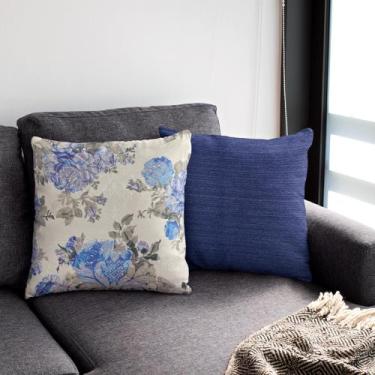 Imagem de Kit Capas de Almofadas Decorativas 45 x 45 Florais Estampadas - MUMUDE
