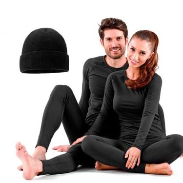 Imagem de Conjunto Termico Segunda Pele Flanelado + Touca Gorro Slim Plus Size M