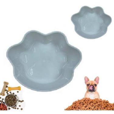 Imagem de Pote Bowl Comedouro Bebouro Pet em Forma De Patas - Inter, Branco