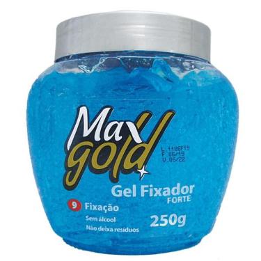 Imagem de Gel para Cabelo Max Gold: Fixação Intensa - 250g Azul