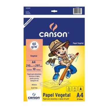Imagem de Pacote Folha Vegetal A4 60g Canson 10 Folhas