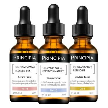 Imagem de Principia Kit 3 Séruns Niacinamida + Peptídeos + Retinóide