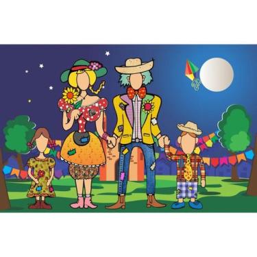 Imagem de Painel de Lona Festa Junina Máscara - 200x150cm - Fabrika de Festa