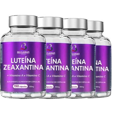 Imagem de 4x Luteína + Zeaxantina + Vit A + Vit C 600 Cápsulas 500mg - Bulgarian