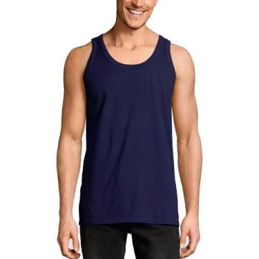 Imagem de Regata Masculina Lisa Básica Camisa Tradicional Cavada Top Slim Fitnes