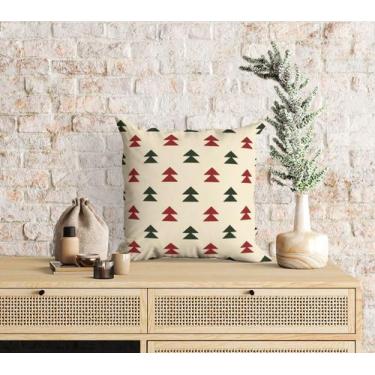 Imagem de Almofada com enchimento Árvores Verde e Vermelho - Core Decore