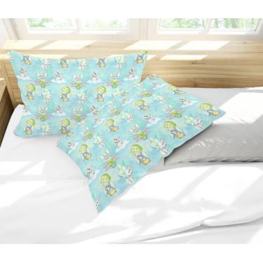 Imagem de Par de Fronhas Estampadas Elefantinho no Céu  50x70cm - Core Decore