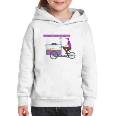 Imagem de Moletom Infantil Bike Food - Foca na Moda, Branco, 8