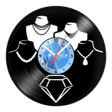 Imagem de Relógio De Parede Disco Vinil Diversos - Joalheria - VDI-090 - Moderna