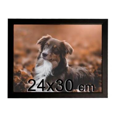 Imagem de Porta Retrato C/vidro 24x30 Moldura Preta Para fotos e decorações. - D