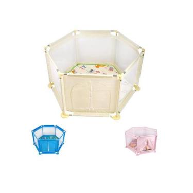 Imagem de Cercadinho Infantil Bebê Chiqueirinho Portátil - Mazzilli, Bege