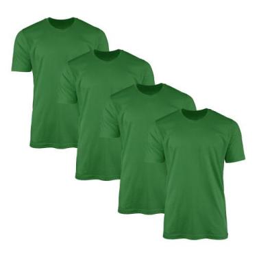 Imagem de Kit 4 Camisetas AMGK Masculina Lisa Básica 100% Algodão, G, Masculino,