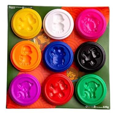 Imagem de Kit Massa De Modelar 9 Cores Com Moldes Nas Tampas LeoeLeo - Leonora