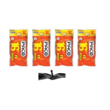 Imagem de 4 Camara De Ar Bicicleta Aro 16x1.75/1.90 Paco Bico Grosso