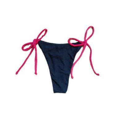 Imagem de Conjunto de biquíni cortininha biquíni feminino fio dental de amarrar 