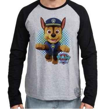 Imagem de Camiseta Manga Longa Patrulha Canina Chase - Empório Dutra, GG  adulto