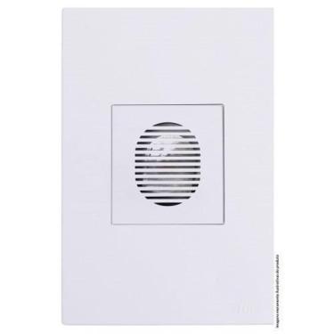 Imagem de Conjunto Campainha Cigarra Som 4X2 Recta Branco Brg11408-1Br