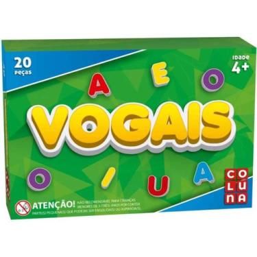 Imagem de Brinquedo Educativo Infantil Escolar Jogo Vogais 20 Peças - Pais e Fil