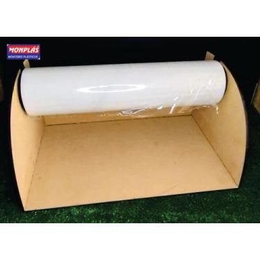 Imagem de Suporte para Rolo de Plástico Filme Stretch em MDF - MONPLÁS ACRÍLICOS