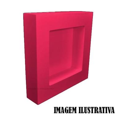 Imagem de Nicho Duplo Quadrado 30x30x6 Porta Maternidade Mdf Madeira Pintado - A