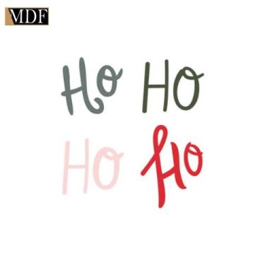 Imagem de Aplique Decoupage em Mdf Natal Ho Ho Ho 3cm Apmn3-001 Litoarte