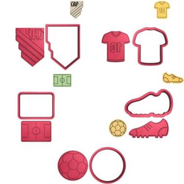 Imagem de Kit 5 Cortadores Athletico Camisa Chuteira Campo Bola - DOCE IMPRESSO,