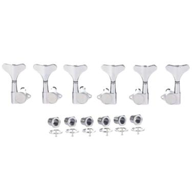 Imagem de KAISH 6 cordas 3R3L 18:1 afinadores de baixo selados para baixo afinador de guitarra para baixo Ibanez/Yamaha estilo acústico/elétrico cromado