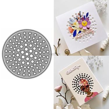 Imagem de XMZZMX Placa de fundo de bolinhas matrizes de corte de metal para fazer cartões, kit de moldes de corte de papel em relevo, suprimentos, álbuns, porta-fotos, álbum de recortes, faça você mesmo,