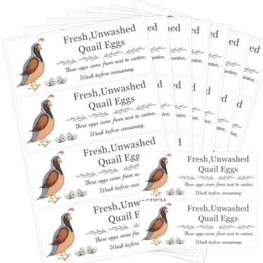 Imagem de Adesivos de caixa de ovos de codorna de frango não lavados 2,5 x 6,3 cm Etiquetas de caixa de ovos frescos para embalagem de ovos instruções de manuseio adesivos para fazenda ovos frescos negócios 120