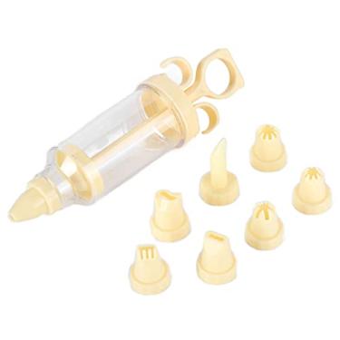 Imagem de Conjunto de Bico para Decoração de Pastelaria Com 8 Bicos, Seringa de Tubulação para Biscoitos para Decoração Profissional de Bolo e Acessórios de Cozimento (【34380】Pistola de