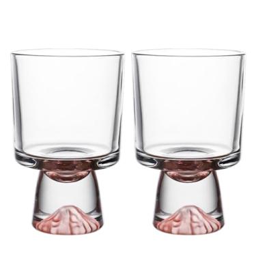 Imagem de Boxonly Tigelas de sobremesa de vidro feitas à mão – Copos Parfait inspirados na montanha rosa, capacidade de 201-300 ml, design elegante com pés para sobremesas e bebidas (conjunto de 2)