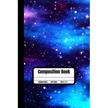 Imagem de Space Planet Composition Notebooks: Journal Notebook Diary with Lined Paper, Kraft Cover Writing Diary Subject Notebooks for Travelers, School and Office, Composition Books, College Ruled Paper