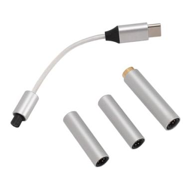 Imagem de Adaptador de áudio USB C para 3,5 mm, conector auxiliar tipo C para fone de ouvido, cabo DAC de 32 bits/384 kHz, com adaptador de 2,5 mm e 4,4 mm, para iOS 15, Galaxy S24 S23 Ultra
