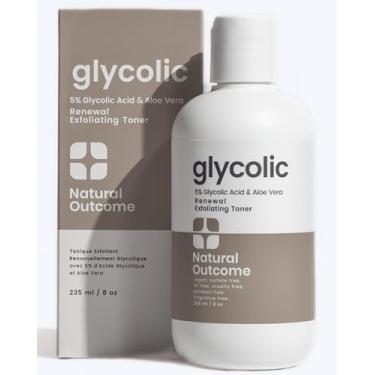 Imagem de Natural Outcome Glycolic Acid Toner 5% for Face | Gentle Exfoliating Toner - with Aloe Vera & Quinoa Extract | Advance Anti-Aging Toning Solution Rejuvenates Skin & Minimizes Pore Appearance | 8 oz