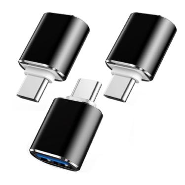 Imagem de Generic Adaptador USB C para USB, pacote com 3 USB-C macho para USB-A fêmea 3.1 geração 1 5Gbps para MacBook Pro/Air, Nexus 7/8/9, Chromebook Pixel, Dell XPS, iPad Pro, Android, tipo C para USB OTG,
