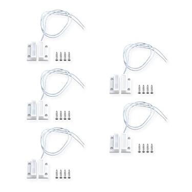 Imagem de VictorsHome Interruptor magnético de palheta sem montagem em superfície, sensor de contato com janela de porta com fio com papel adesivo para segurança doméstica e sistemas de alarme contra roubo