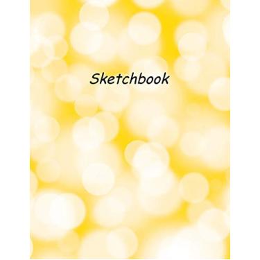 Imagem de Sketchbook: 100 White Pages - Unlined/Unruled Notebook Journal 8.5" x 11" for Drawing, Doodling, Designing, Painting, Sketching, Writing. (Abstract Bokeh background cover volume 5)